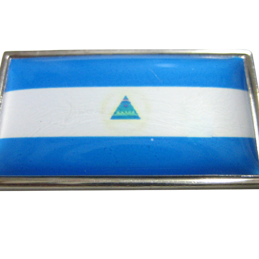 Thin Bordered Nicaragua Flag Magnet